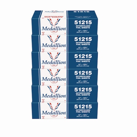 Hfa Medallion Interfolded Foil Sheets, 12 x 10.75, 3000PK 51215